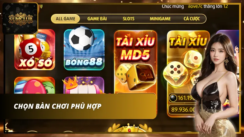 Hãy chọn những bàn có mức cược thấp để tập làm quen và tránh rủi ro lớn